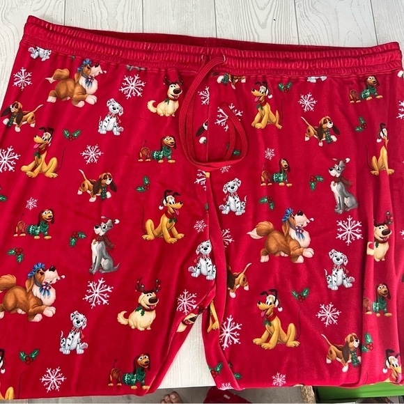 Disney Dogs Holiday Red Christmas Jogger Pants - Picture 8 of 10